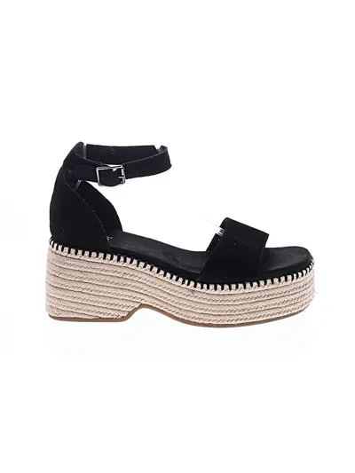 Pre-owned Toms Wedges In Black