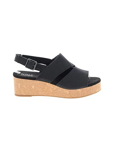 Pre-owned Toms Wedges In Black