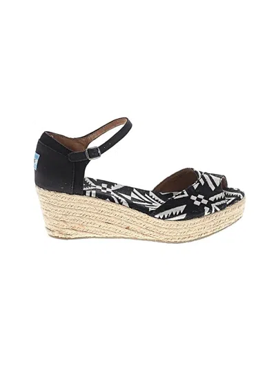 Pre-owned Toms Wedges In Black