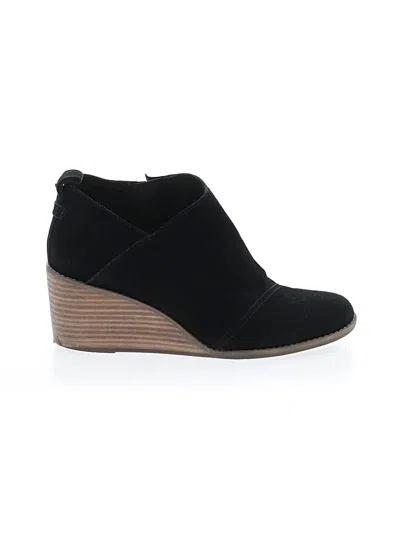 Pre-owned Toms Wedges In Black