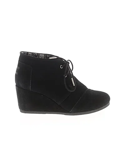 Pre-owned Toms Wedges In Black