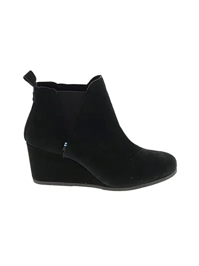 Pre-owned Toms Wedges In Black