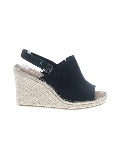 Pre-owned Toms Wedges In Black