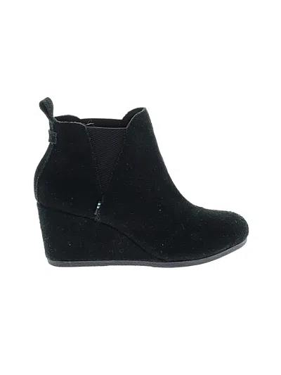 Pre-owned Toms Wedges In Black