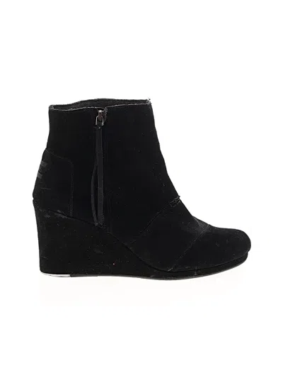 Pre-owned Toms Wedges In Black