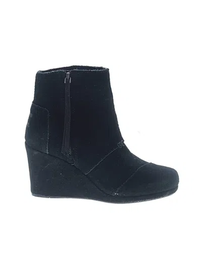 Pre-owned Toms Wedges In Black