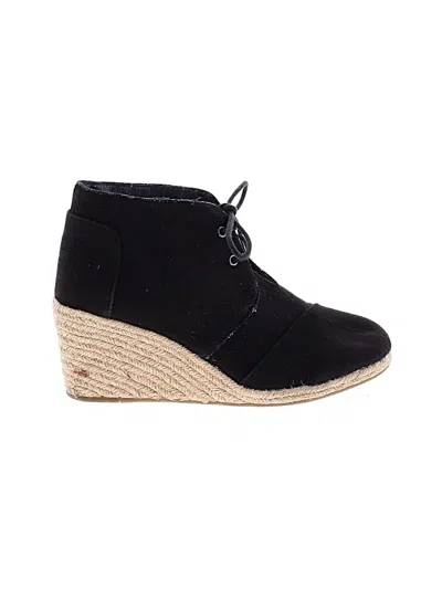 Pre-owned Toms Wedges In Black