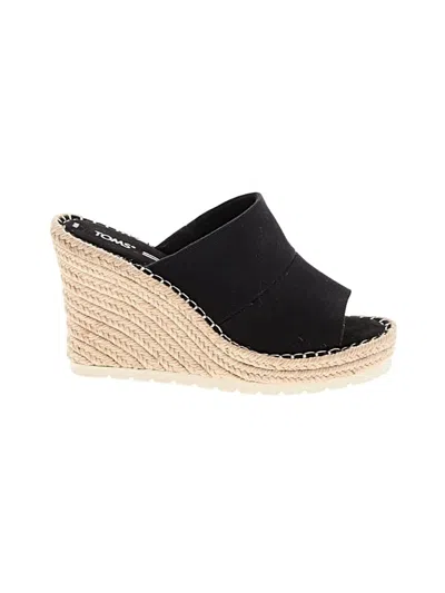 Pre-owned Toms Wedges In Black