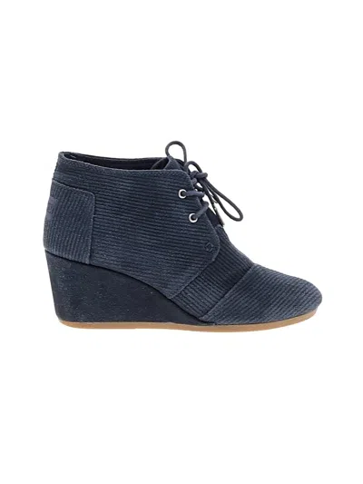 Pre-owned Toms Wedges In Blue