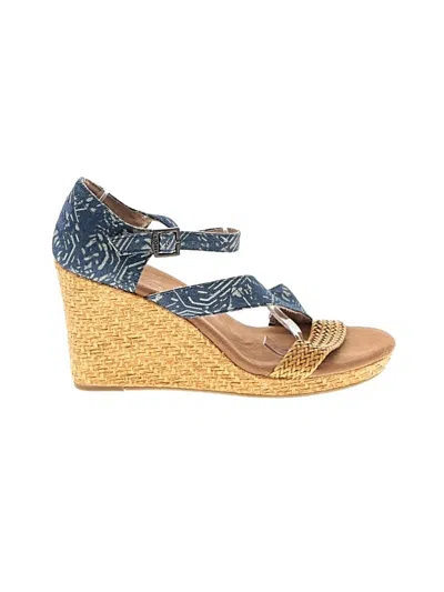 Pre-owned Toms Wedges In Blue