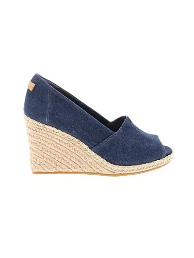 Pre-owned Toms Wedges In Blue