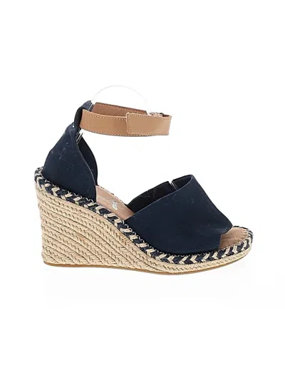 Pre-owned Toms Wedges In Blue