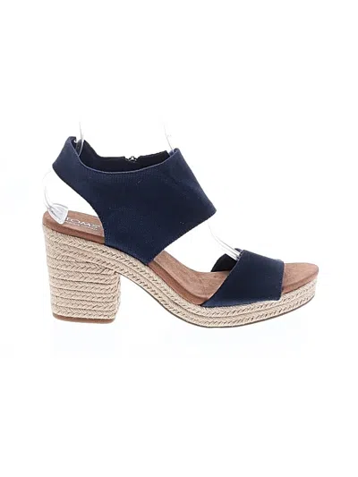 Pre-owned Toms Wedges In Blue