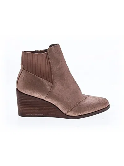 Pre-owned Toms Wedges In Brown