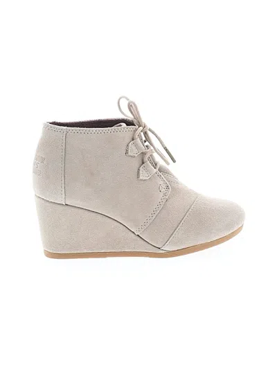 Pre-owned Toms Wedges In Gray