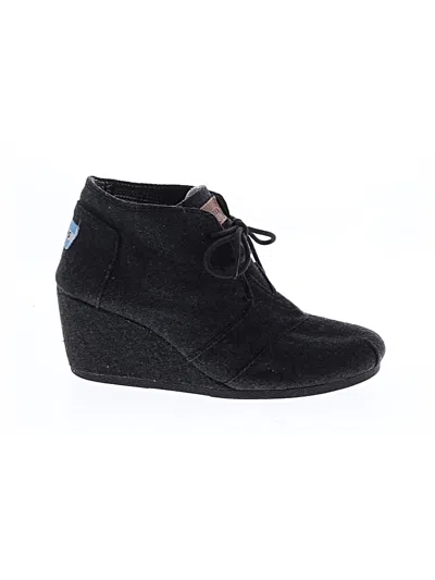 Pre-owned Toms Wedges In Gray