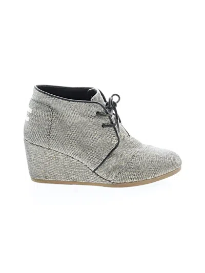 Pre-owned Toms Wedges In Gray