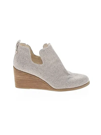 Pre-owned Toms Wedges In Gray