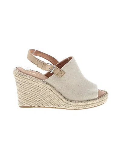 Pre-owned Toms Wedges In Ivory