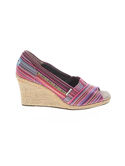 Pre-owned Toms Wedges In Pink