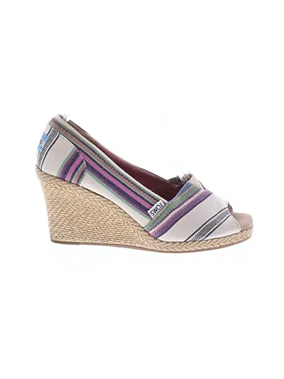 Pre-owned Toms Wedges In Purple