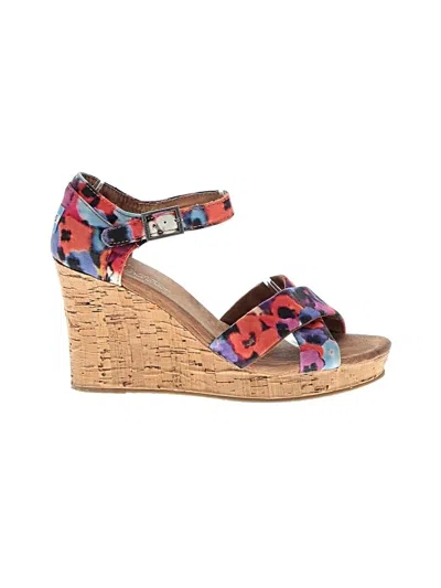 Pre-owned Toms Wedges In Red