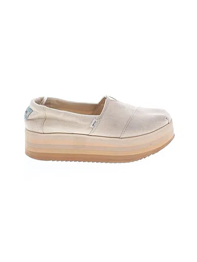 Pre-owned Toms Wedges In Tan
