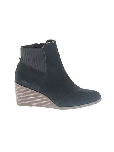Pre-owned Toms Wedges In Teal