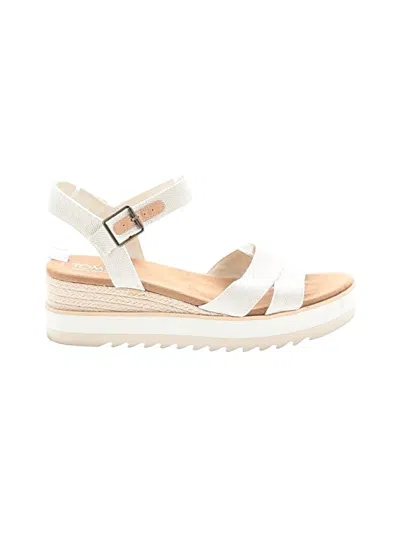 Pre-owned Toms Wedges In White