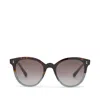 Toms Women's Aaryn Tortoise Ocean Grey Fade Handcrafted Sunglasses In Gold
