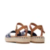 Toms Women's Abby Navy Flatform Espadrille Sandal In Blue