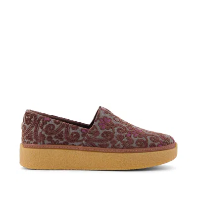 Toms Women's Adelaide Basil Floral Brocade Espadrille Slip On In Green