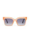 Toms Women's Adelaide Peach Crystal Fade Traveler Sunglasses In Multi
