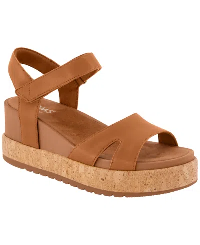 Toms Women's Alana Open Toe Wedge Sandals In Brown