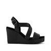 Toms Women's Alondra Wedge Sandal Raffia In Animal Print