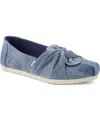 Toms Women's Alpargata 3.0 Classic Espadrille Slip-on Flats In Dark Sky Beachside Woven,knot