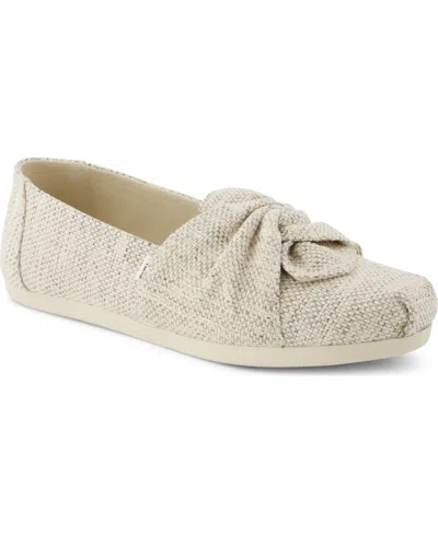 Toms Women's Alpargata 3.0 Classic Espadrille Slip-on Flats In Fog Beachside Woven,knot