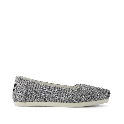 Toms Women's Alpargata Ballet Flat Metallic Boucle In Gray
