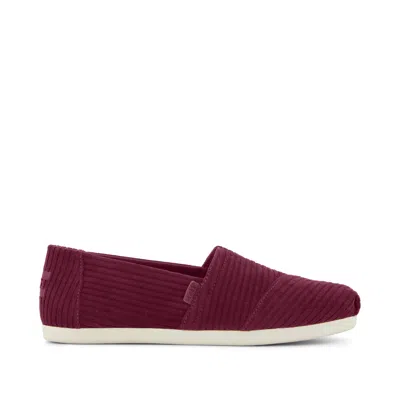Toms Women's Alpargata Classic Burgundy Cordurory