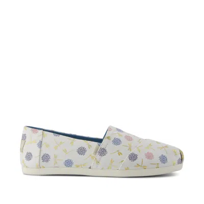Toms Women's Alpargata Classic Egret Dragonflies Print In Multi