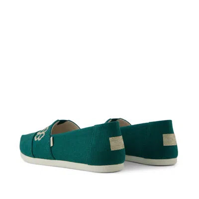 Toms Women's Alpargata Classic Embroidered Heritage Canvas In Green