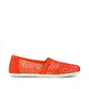 Toms Women's Alpargata Classic Flame Moroccan Crochet In Red