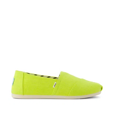 Toms Women's Alpargata Classic Lime Heritage Canvas In Green