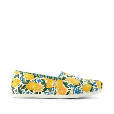 Toms Women's Alpargata Classic Riviera Lemon Print In Multi