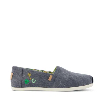 Toms Women's Alpargata Classic St Patrick's Day Embroidered Print In Green