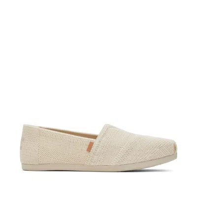 TOMS WOMEN'S ALPARGATA CLASSIC UNDYED METALLIC LINEN STRIPE
