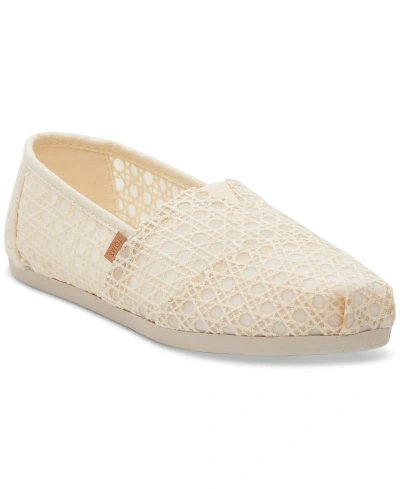 Toms Women's Alpargata Cloudbound Recycled Slip-on Flats In Natural Basket Weave Lace