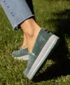 Toms Women's Alpargata Corduroy Slip-on Midform Flats In Green