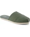 Toms Alpargata Mule In Bonsai Green Heritage Canvas