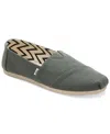 Toms Women's Alpargata Heritage Canvas Flats In Bonsai Green Heritage Canvas